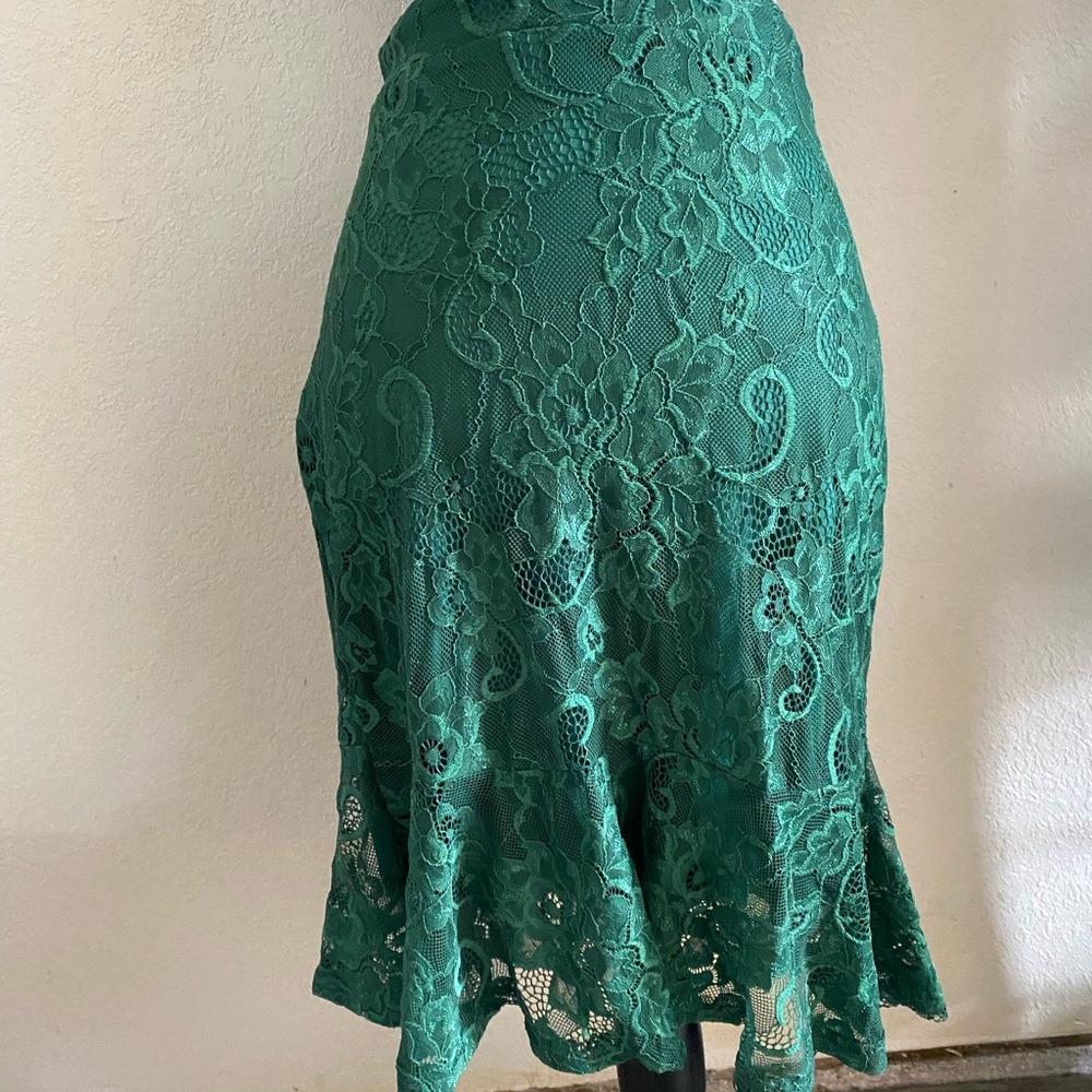 Lace Emerald Green Dress